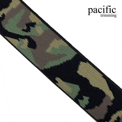 1 Inch, 1 1/2 Inch Camouflage Patterned Elastic