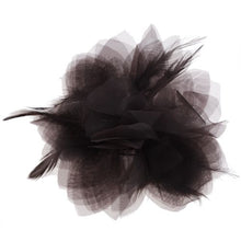 Load image into Gallery viewer, 5.5 Inch Feather Flower Applique Black
