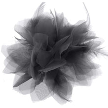 Load image into Gallery viewer, 5.5 Inch Feather Flower Applique Grey
