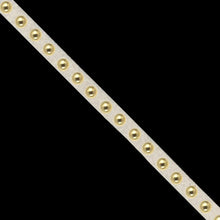 Load image into Gallery viewer, 6mm Studded Suede Trim White/Gold
