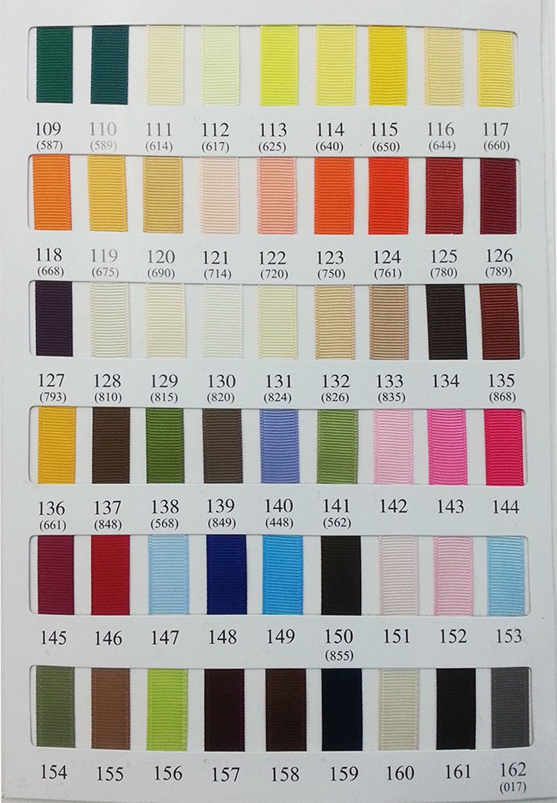 Polyester Grosgrain Ribbon Tape 7 Sizes Multiple Colors