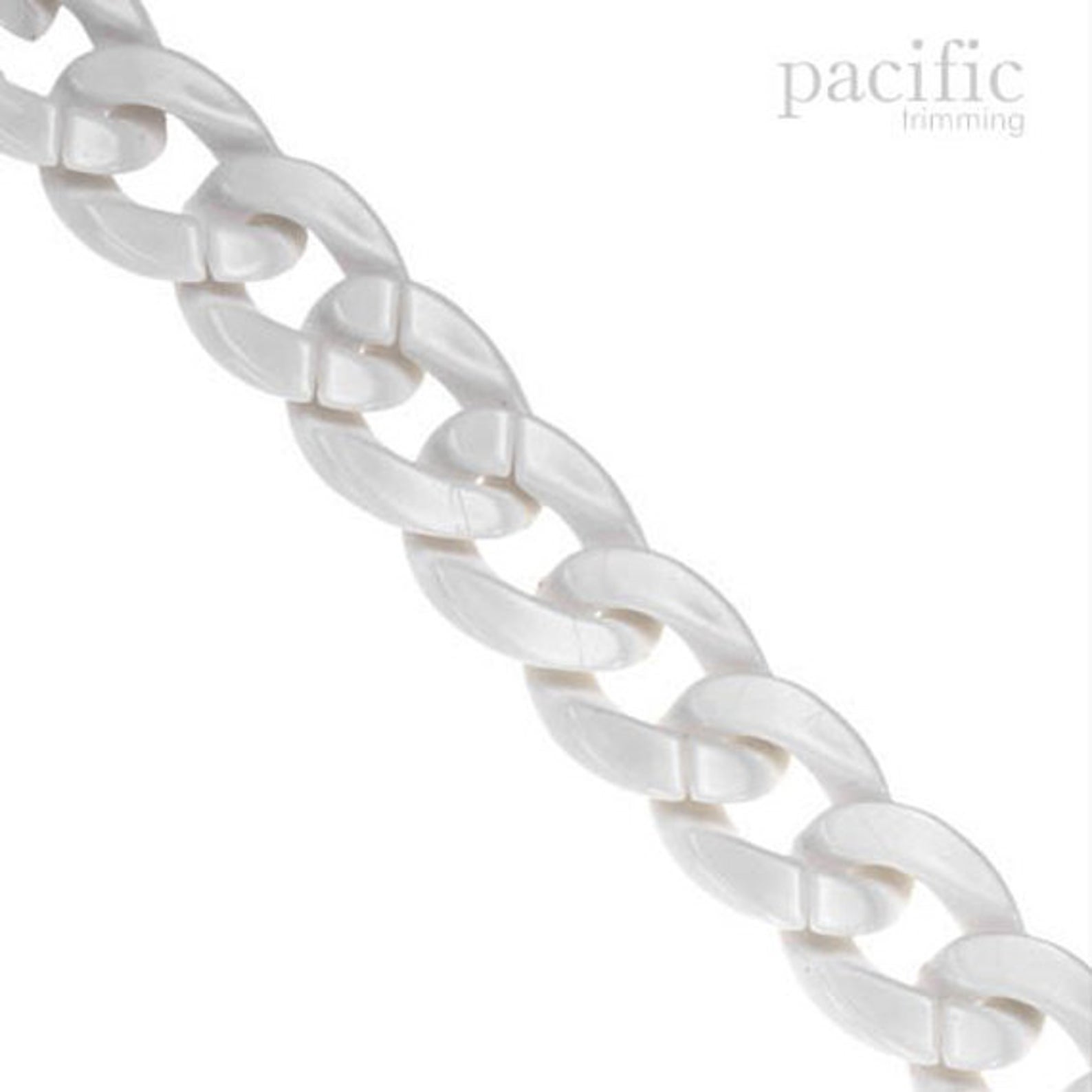 Acrylic Flat Chain White