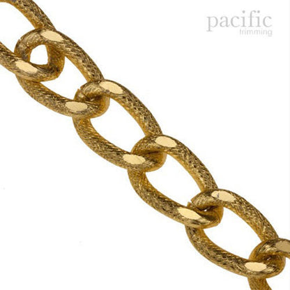 Aluminum Textured Chain Gold