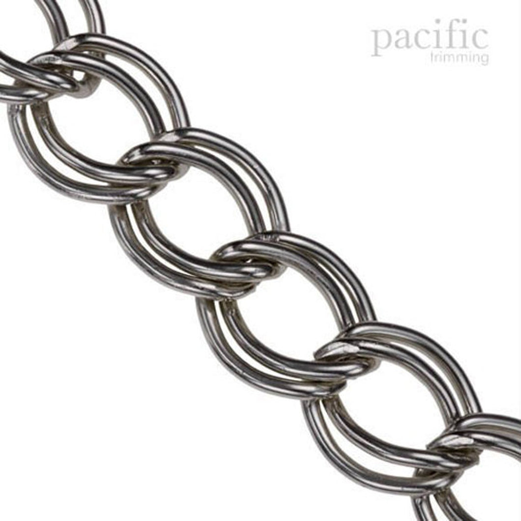 Double Curb Chain Silver