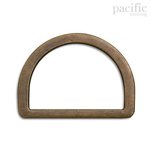 Metal D-Ring B-Style Antique Brass Multiple Sizes