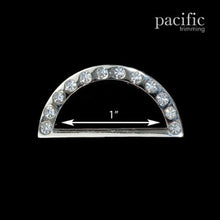 Load image into Gallery viewer, 1 Inch D-Ring Rhinestones Silver
