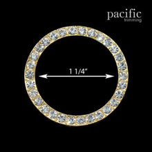 Load image into Gallery viewer, 1.25 Inch Rhinestone O-Ring Gold
