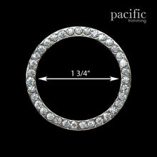 Load image into Gallery viewer, 1.75 Inch Rhinestone O-Ring Silver

