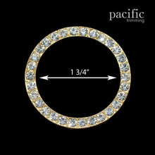 Load image into Gallery viewer, 1.75 Inch Rhinestone O-Ring Gold
