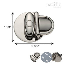 Load image into Gallery viewer, 1.25 Inch Bag Push Lock Silver
