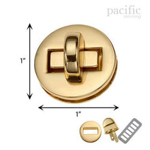 Load image into Gallery viewer, 1 Inch Purse Turn Lock Gold
