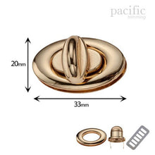 Load image into Gallery viewer, 33mm Purse Twist Turn Lock Rose Gold
