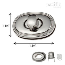 Load image into Gallery viewer, 1.25 Inch Bag Turn Lock Silver
