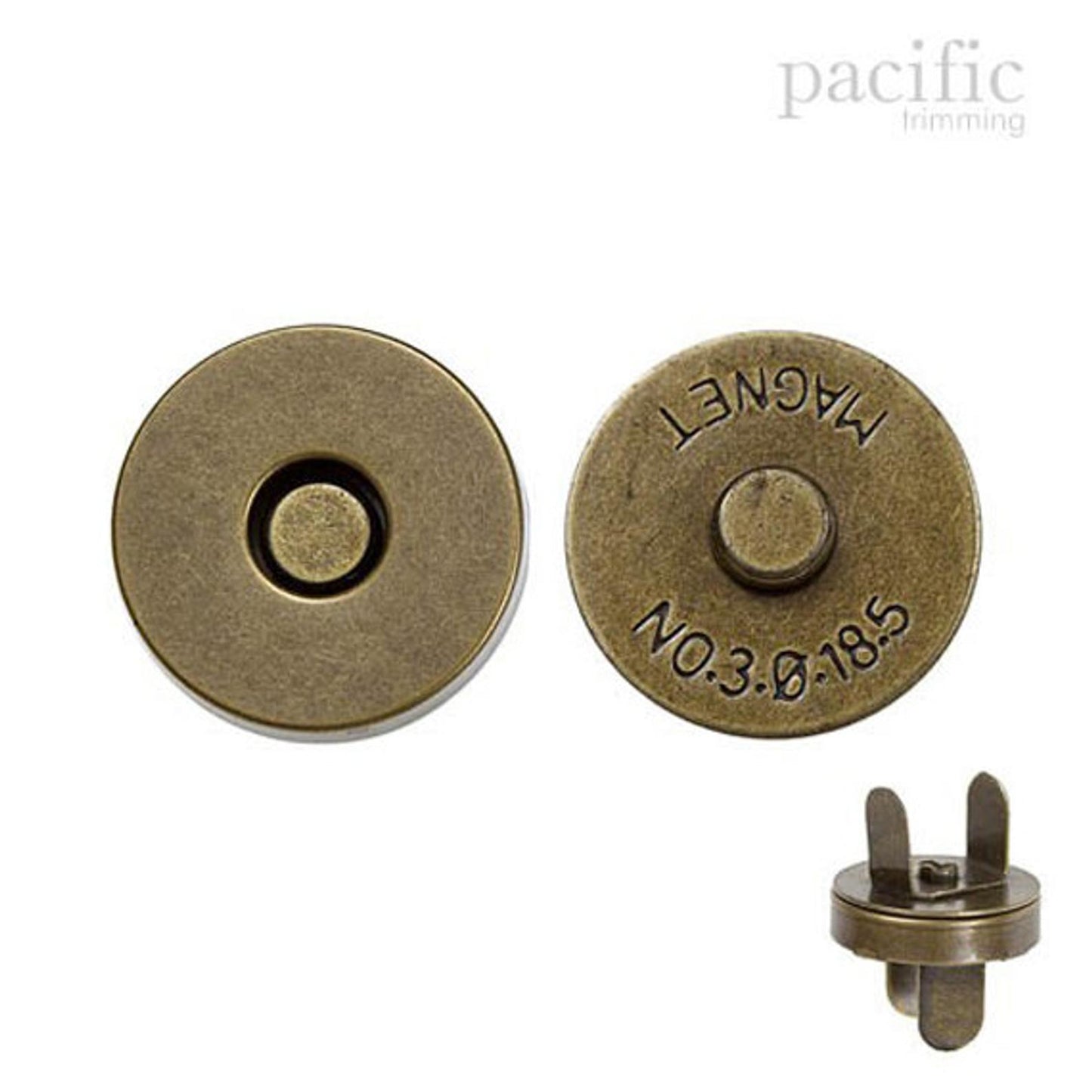 18mm Magnetic Snap Antique Brass