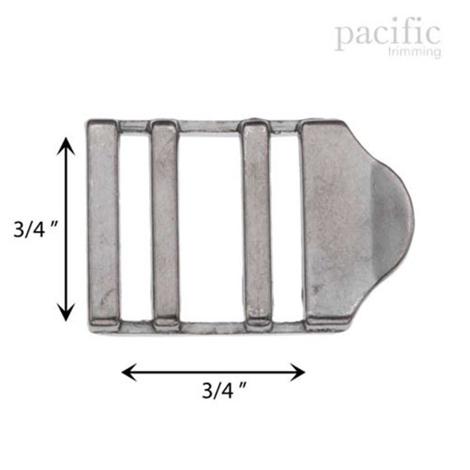 0.75 Inch Metal Strap Adjuster Gunmetal