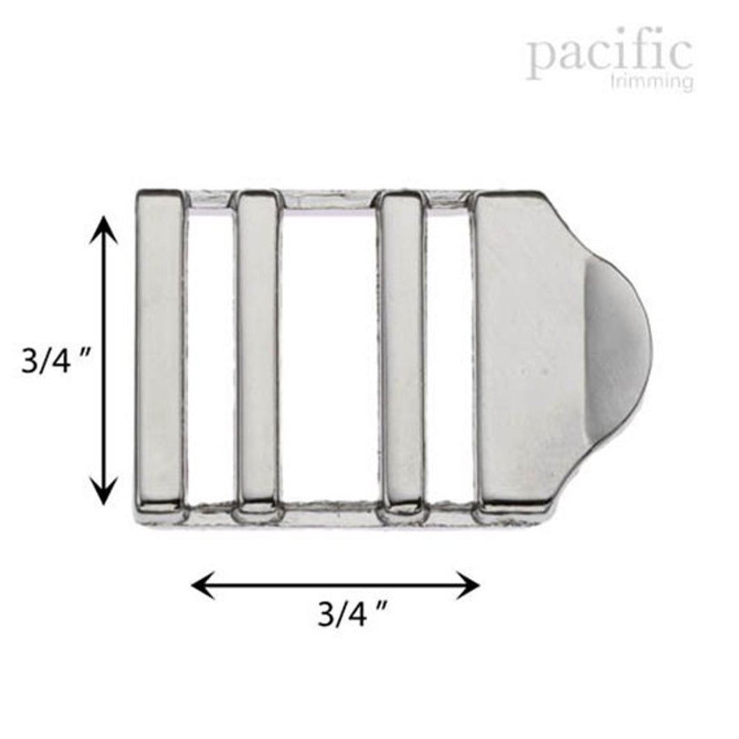 0.75 Inch Metal Strap Adjuster Silver