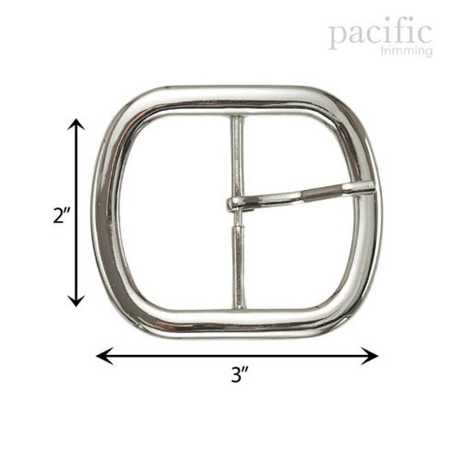 2 Inch Metal Buckle Silver