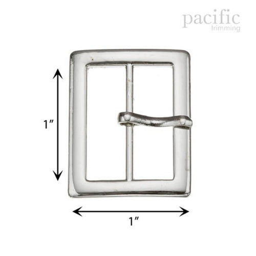 Rectangle Metal Buckle Silver Multiples Sizes