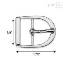 Load image into Gallery viewer, 0.75 Inch Metal Buckle Silver
