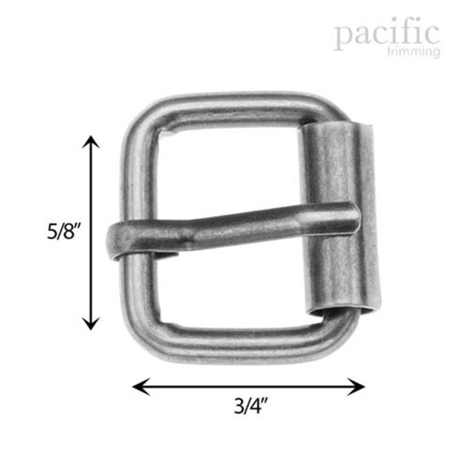 Metal Roller Buckle Antique Silver Multiple Sizes