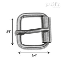 Load image into Gallery viewer, Metal Roller Buckle Antique Silver Multiple Sizes
