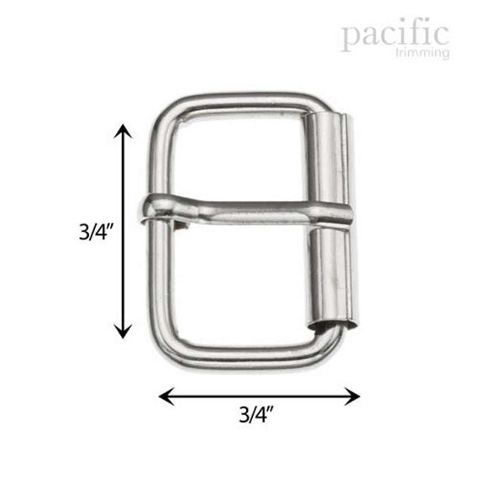 Metal Roller Buckle Silver Multiple Sizes