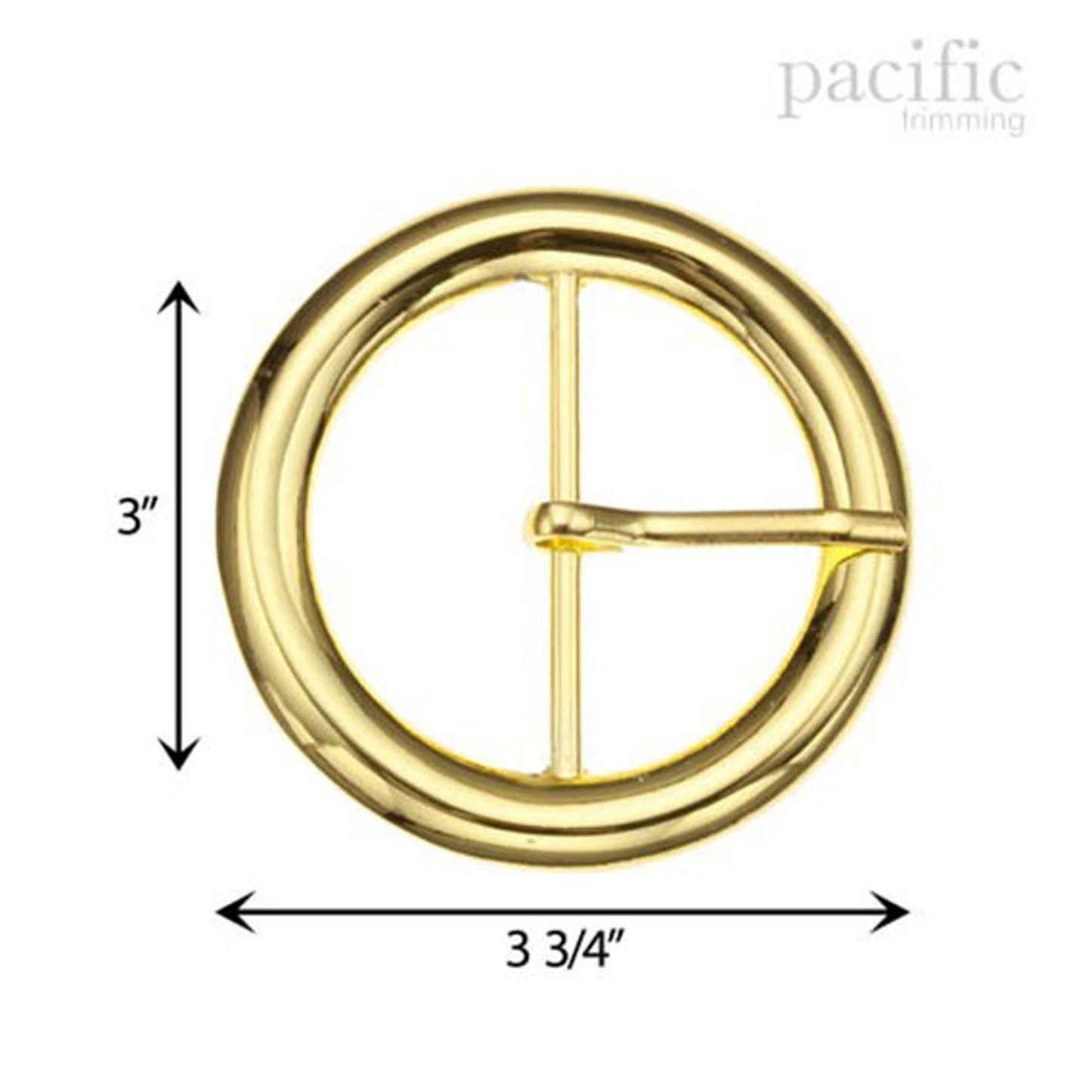 Metal Ring Buckle Gold Multiple Sizes