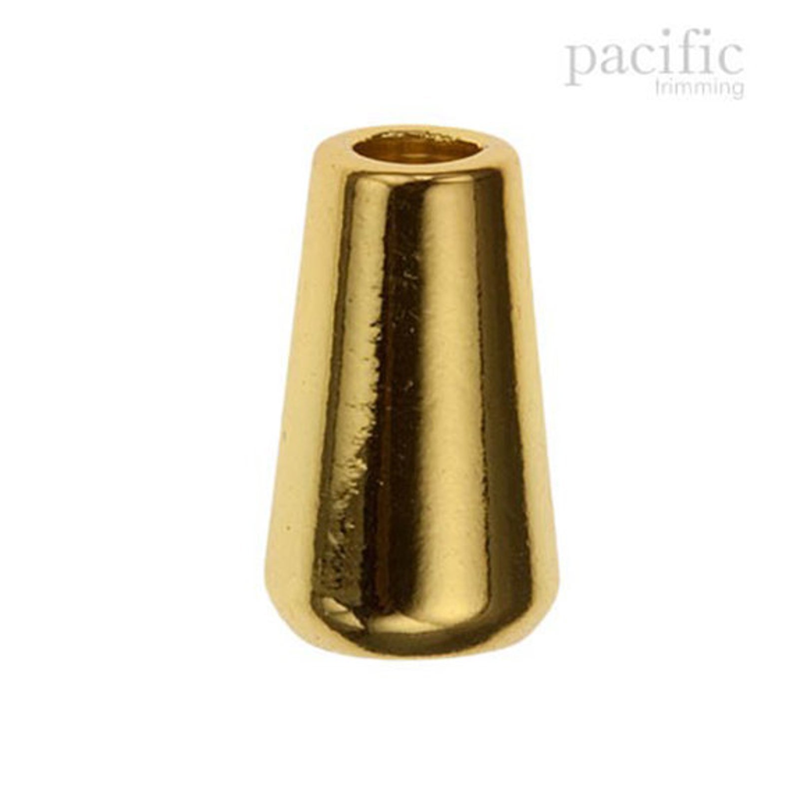 4mm Metal Bell Cord End Gold