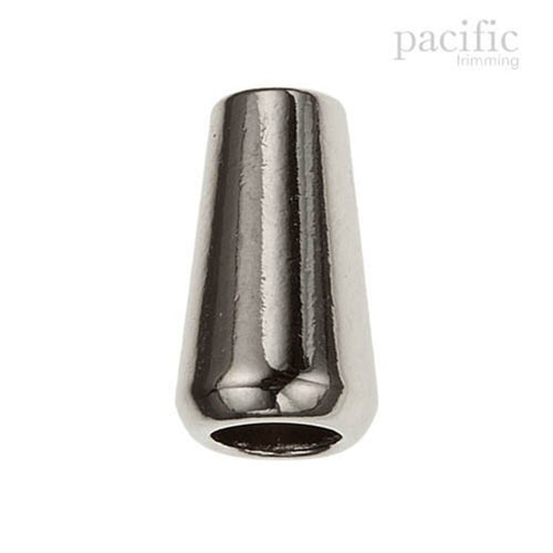 4mm Metal Bell Cord End Silver