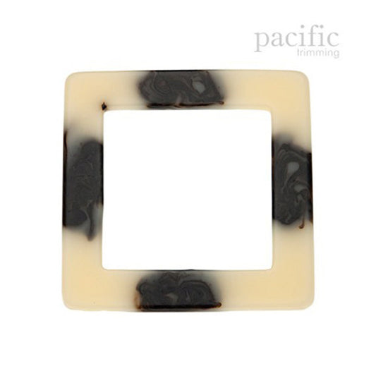 4.125 Inch Acrylic Square Handle Cream/Brown