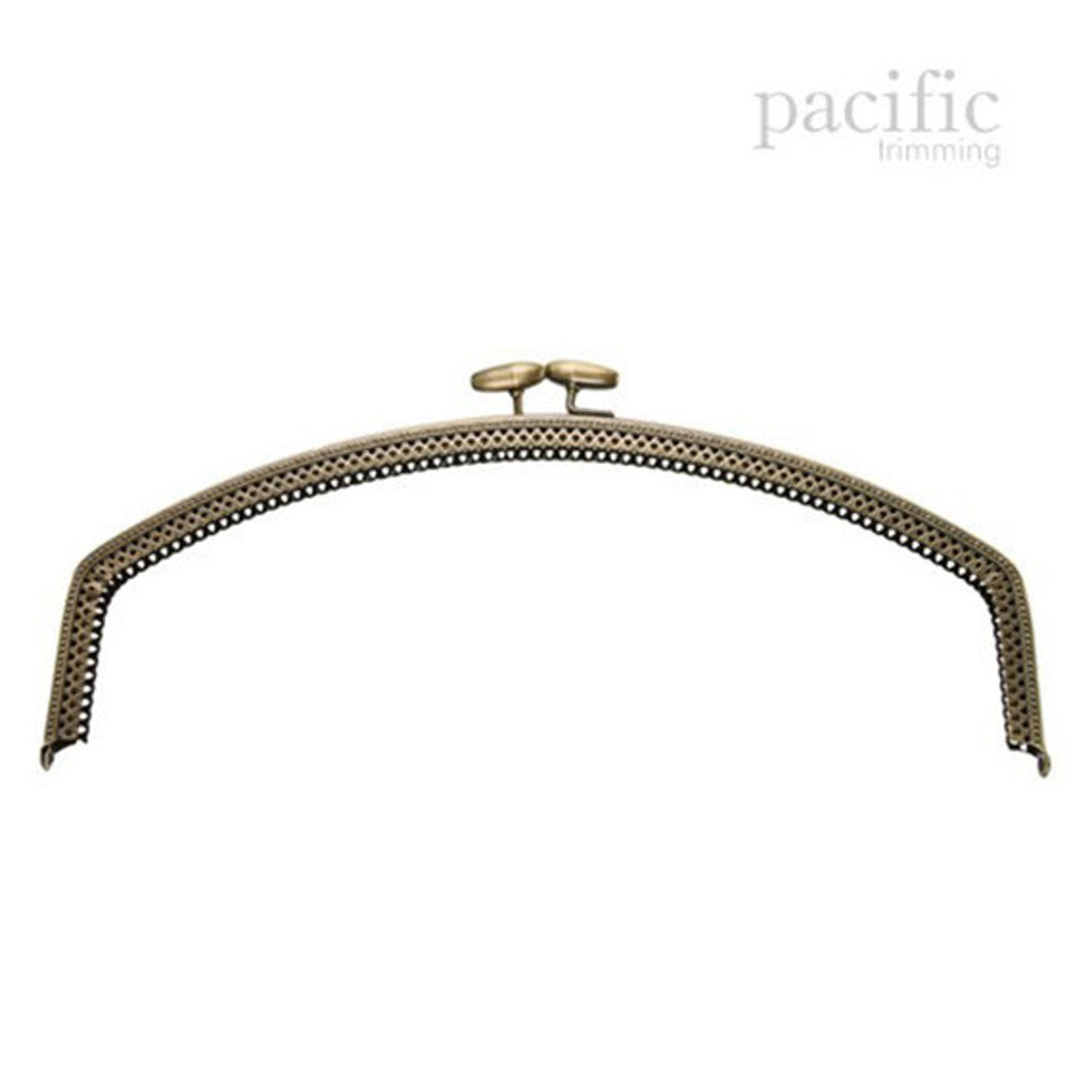 11.25 Inch Metal Purse Frame Handle Antique Brass