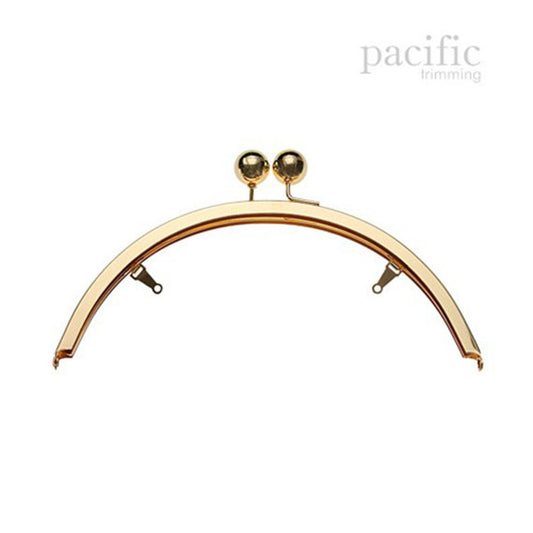 8.75 Inch Metal Purse Frame Handle Gold