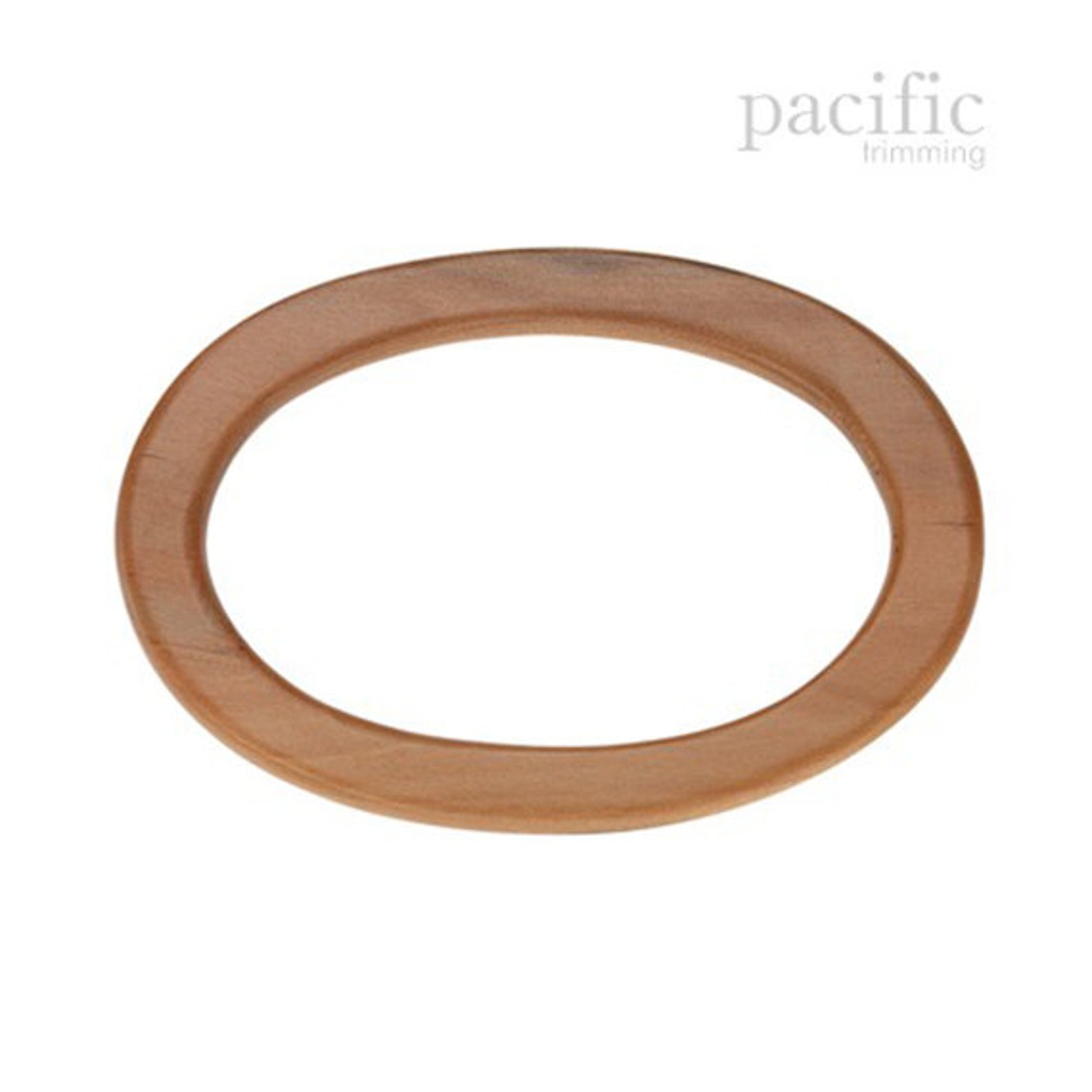 5.25 Inch Wooden Ring Bag Handle Brown