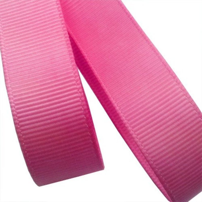 Polyester Grosgrain Ribbon Tape 2 Size Pink