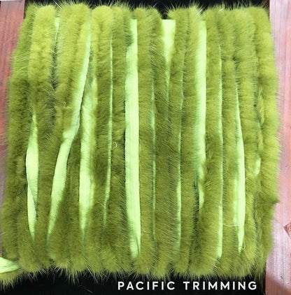 1 Inch Soft Mink Fur Trim Green