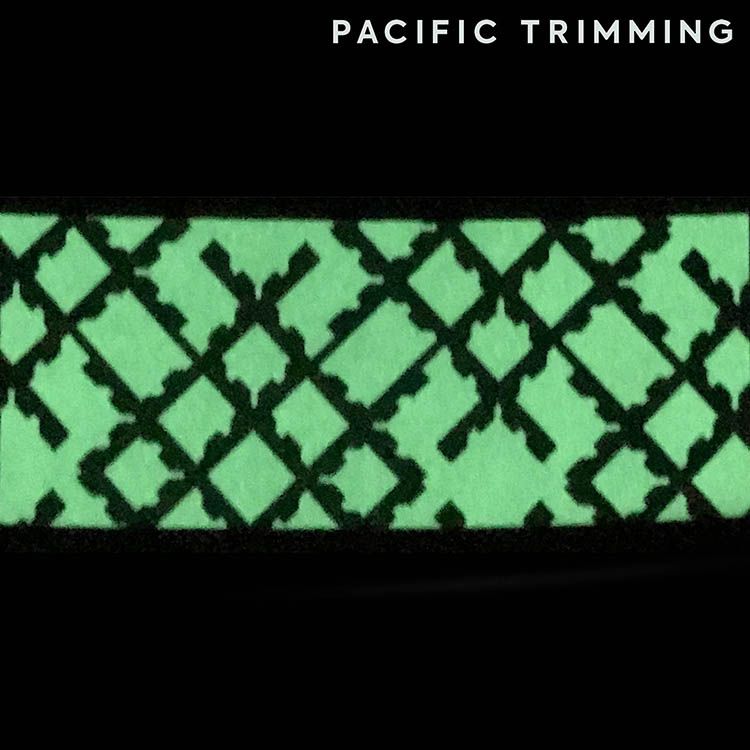 1 3/16 Inch Patterned Glow in the Dark Elastic