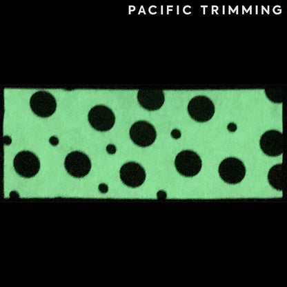 1 3/16 Inch Dot Patterned Glow in the Dark Elastic