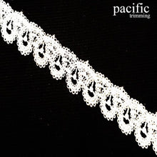 Load image into Gallery viewer, 0.75 Inch Polyester Lace Trim White
