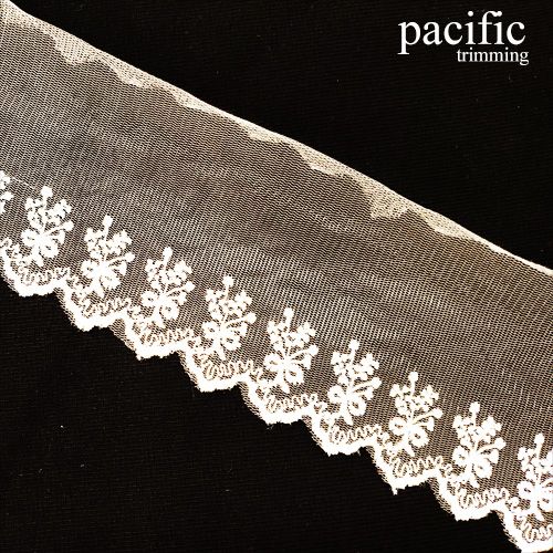 2.13 Inch White Polyester Lace Trim