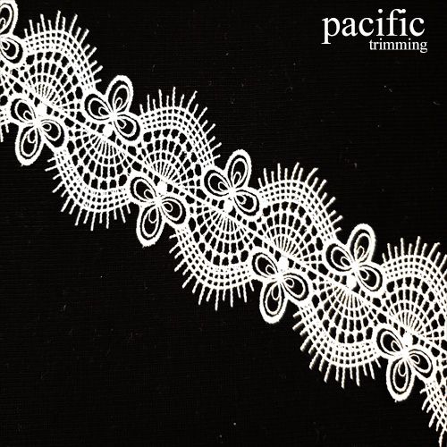 1.75 Inch White Polyester Lace Trim