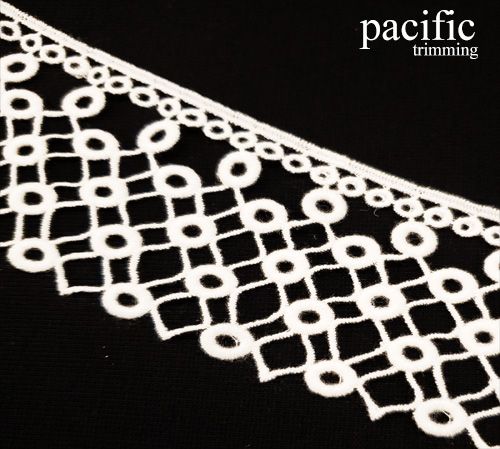 2.75 Inch White Polyester Lace Trim