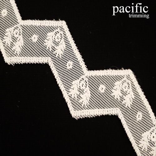 1.38 Inch Polyester Lace Trim Ivory