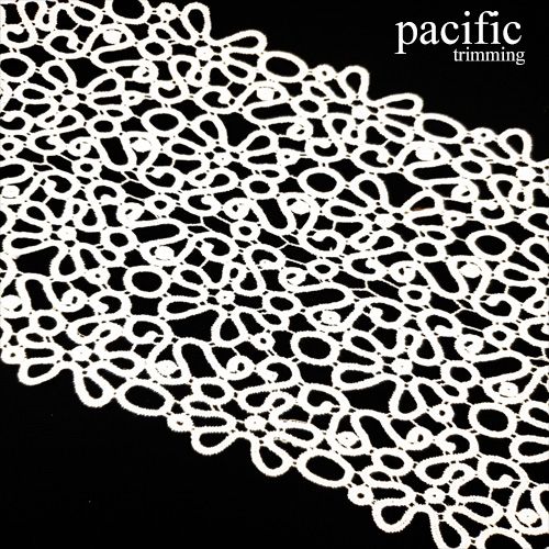 6.63 Inch White Polyester Lace Trim