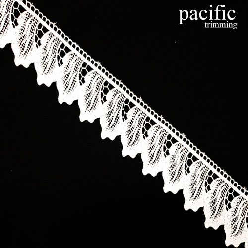 1.88 Inch  Polyester Lace Trim White