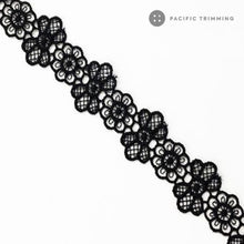Load image into Gallery viewer, 1 Inch Polyester Lace Trim Black
