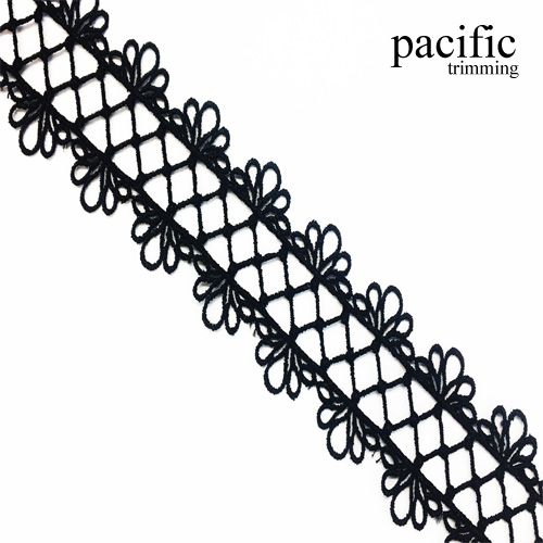 1.75 Inch Polyester Lace Trim Black