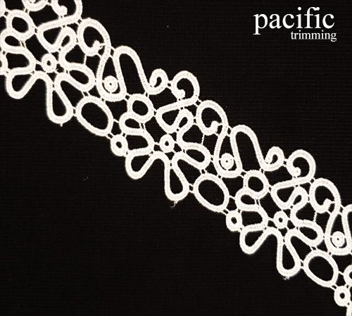 1.63 Inch Polyester Lace Trim White