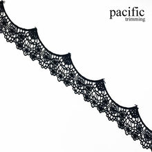 Load image into Gallery viewer, 1.25 Inch Polyester Lace Trim Black
