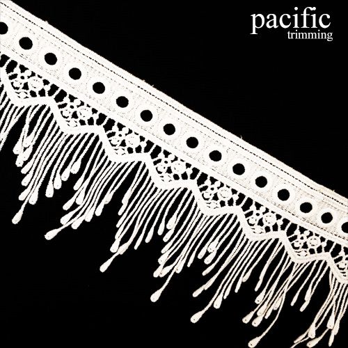3.5 Inch White Polyester Lace Trim