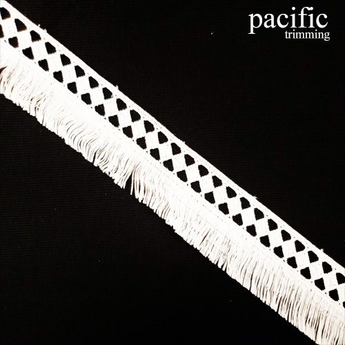 1.63 Inch White Polyester Lace Trim